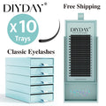 Wholesale 10-Tray Eyelash Extension Kit with Natural Soft Mink Lashes - Multiple Variants