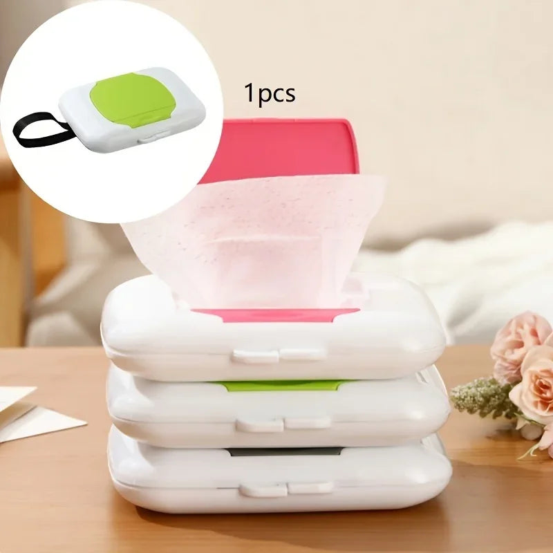 Refillable Baby Wipe Dispenser Case for Indoor Outdoor Travel & Reusable Use