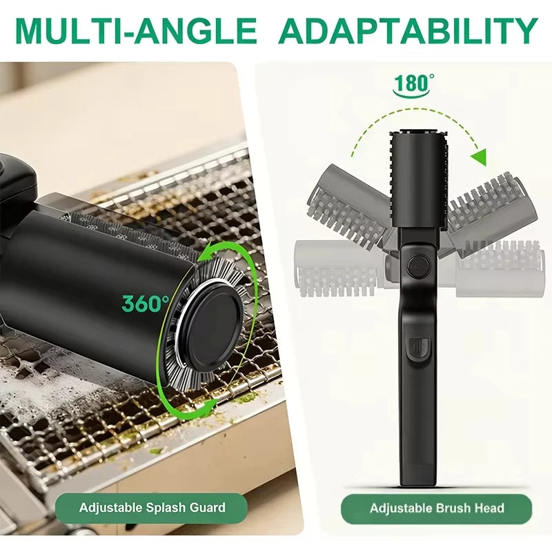 Wireless Electric Grill Cleaner Brush for Outdoor BBQ Stainless Steel Rotating Brush