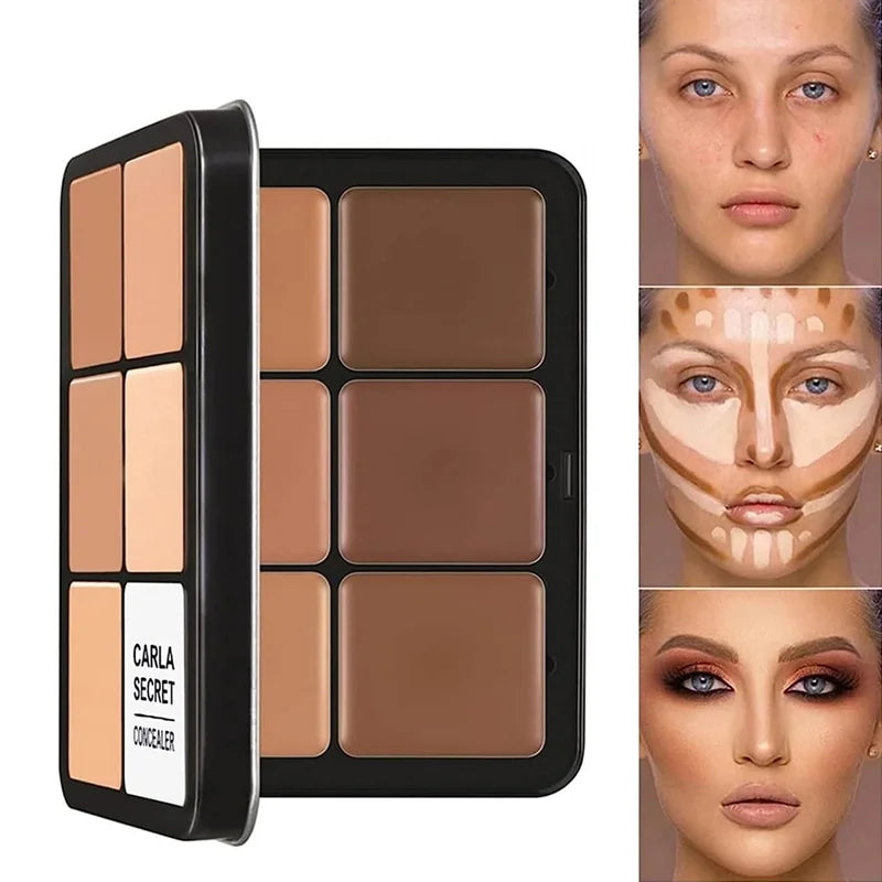 12-Color Matte Concealer Palette for Face Makeup and Skin Repair
