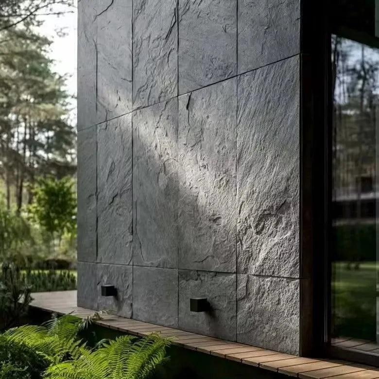 Industrial Faux Rock Texture Wallpaper for Accent Walls - Retro Cement Finish