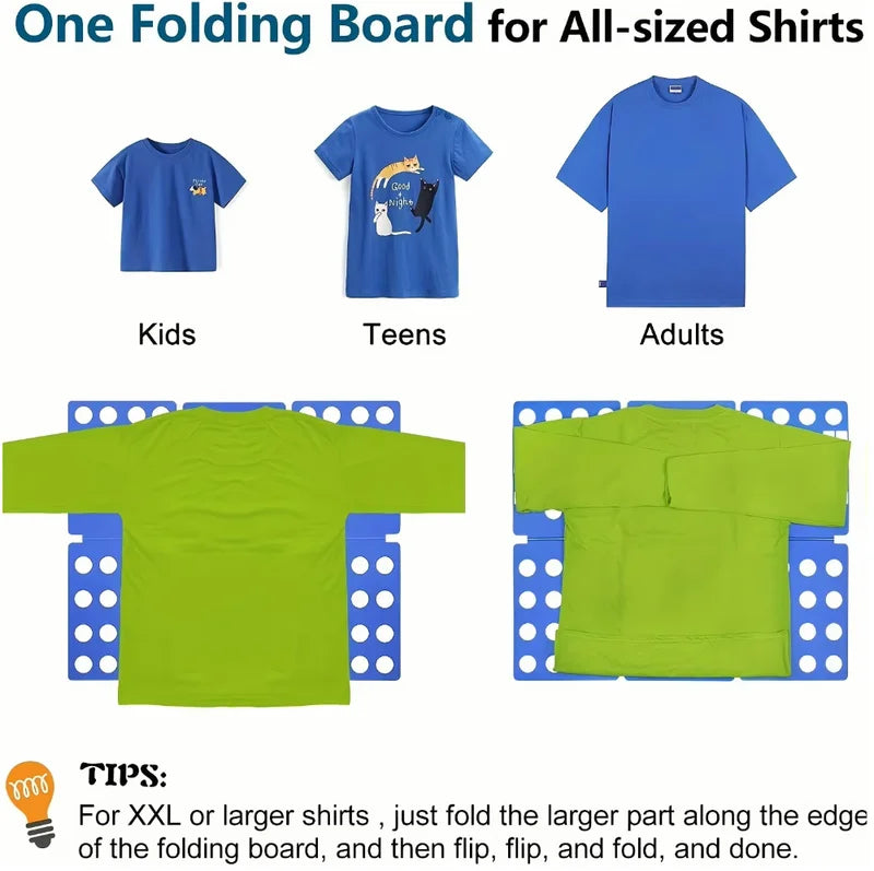 Kids Clothes Folding Board 68cm/48cm Laundry Organizer Neat Storage Tool