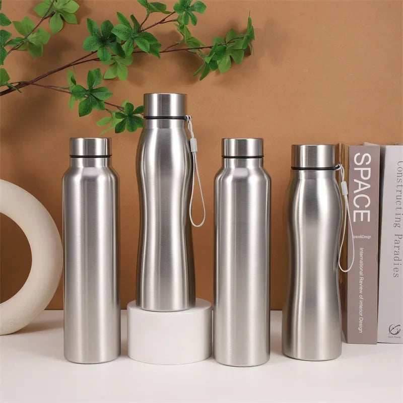 1000ML Stainless Steel Sports Water Bottle - Durable Thermal Flask for Outdoor Use
