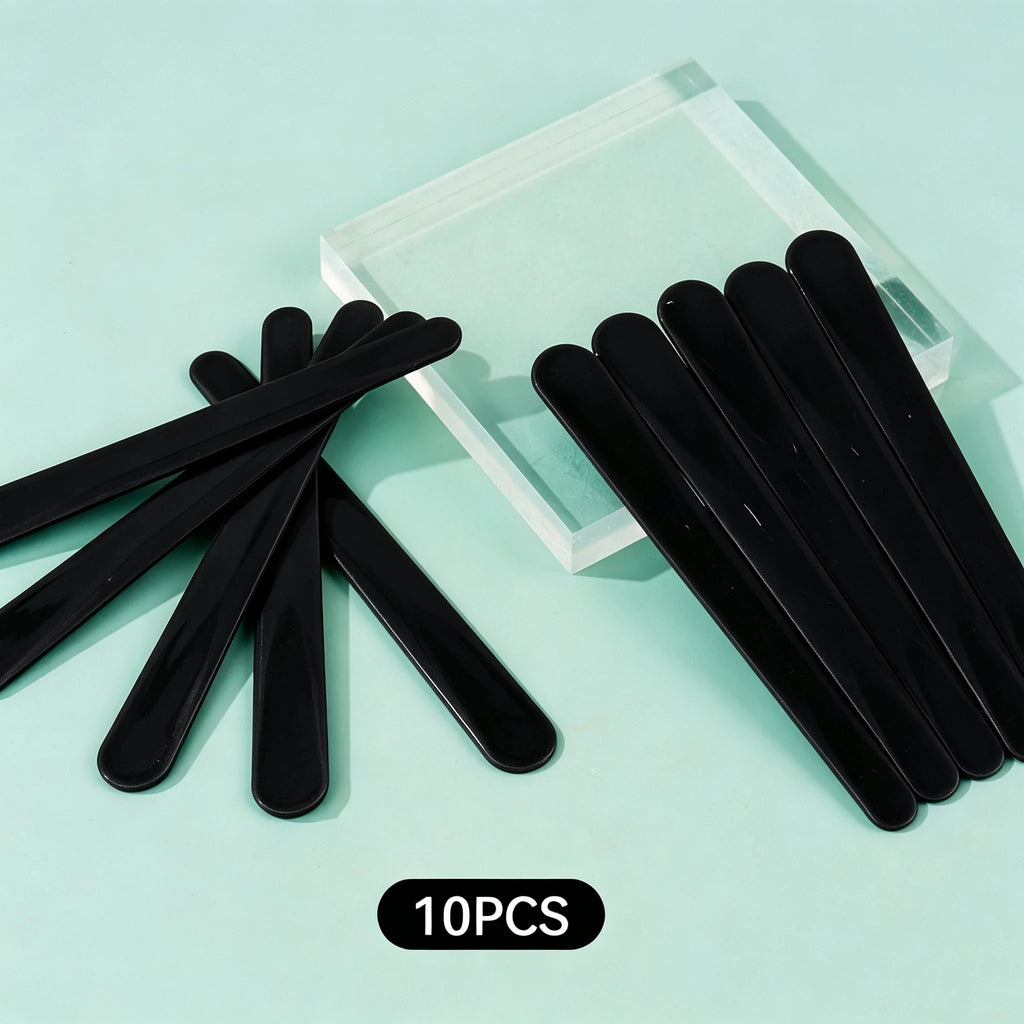 Reusable Plastic Wax Applicator Sticks - Hair Removal Spatulas for Waxing 10 Pack