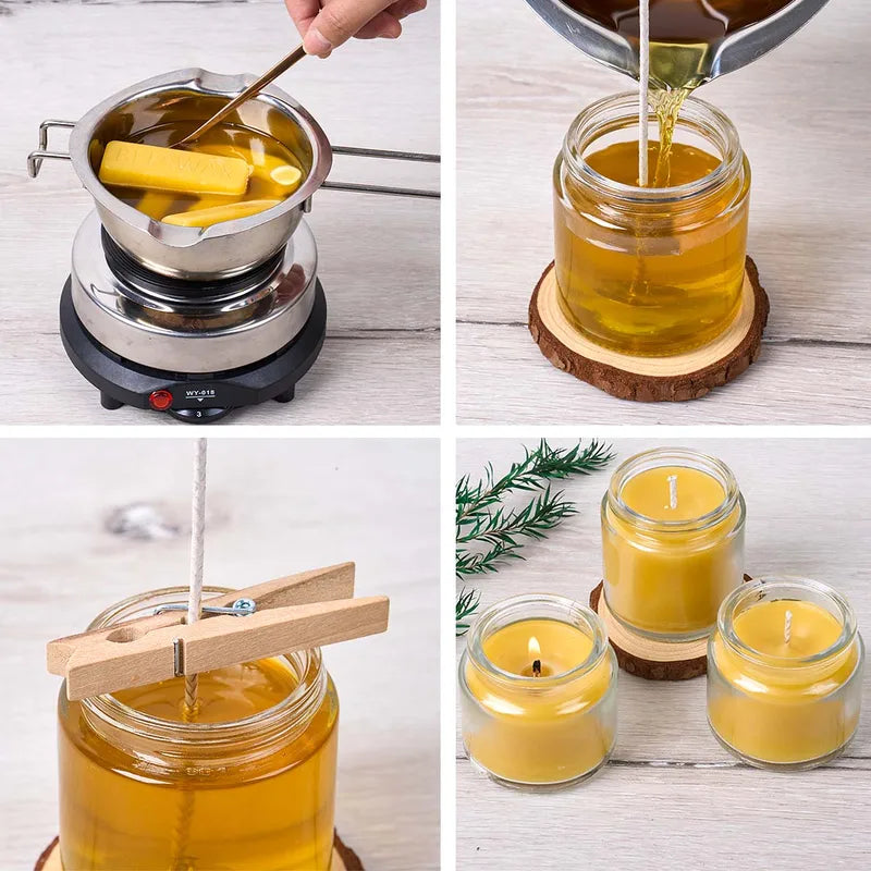6Pcs Beeswax Candle Making Kit - Natural Scented Wax Blocks for DIY Crafts