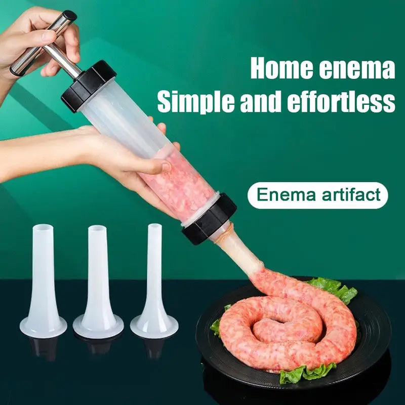 Portable Manual Sausage Maker - Homemade Sausage Stuffing Machine Kitchen Tool