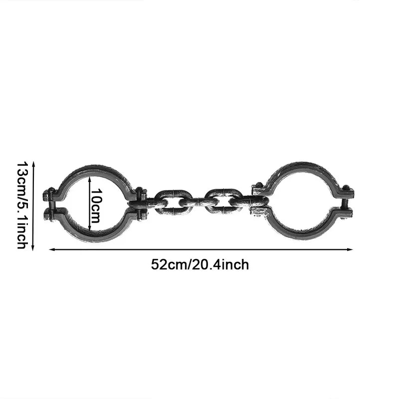 Halloween Prisoner Handcuffs Chain Decorations Party Props Cosplay Costume Supplies
