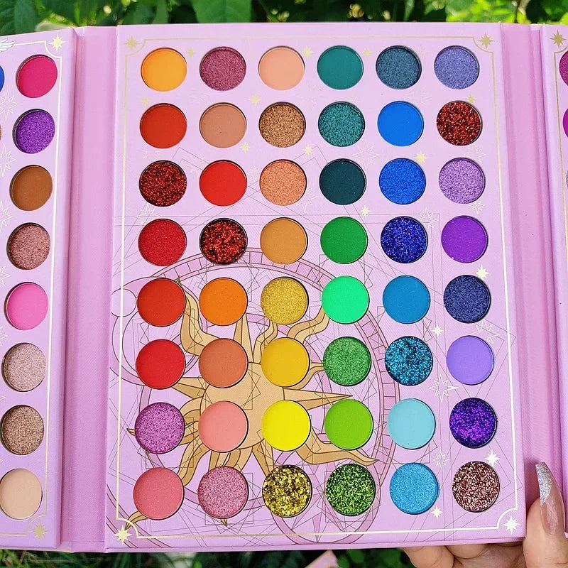 Colorful Eyeshadow Palette with 96 Colors - Shimmer, Matte, Sequin for Creative Makeup
