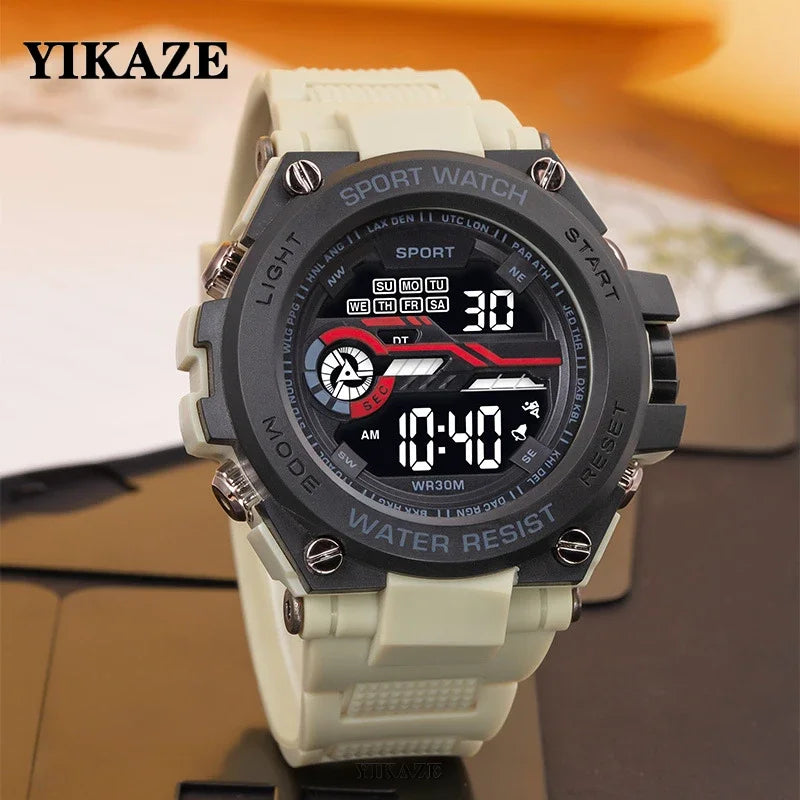 Men's Digital Sports Watch Waterproof LED Multifunctional Military Watch