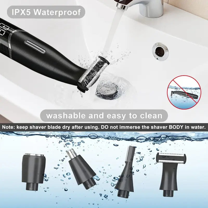 4-in-1 Women's Electric Razor for Hair Removal - Wet & Dry Face Body Bikini