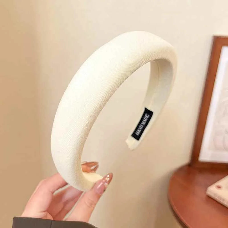 Solid Color Sponge Hair Band for Women and Girls - Fashion Hair Accessories