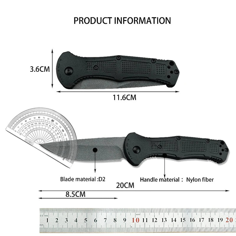 Multi-Purpose Folding Knife with Nylon Fiber Handle for Camping & Hiking