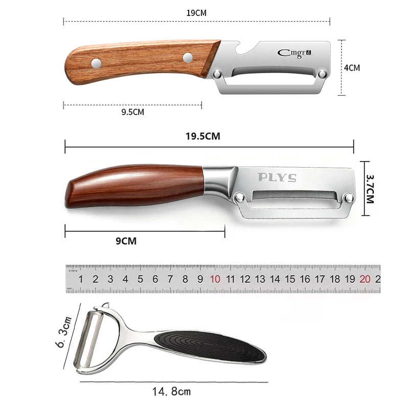 Stainless Steel Vegetable Peeler for Fruits & Vegetables - Multi-Function Kitchen Tool