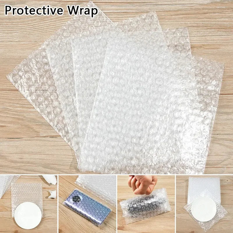 50PCS Clear Bubble Cushioning Bags - Shockproof Foam Packing Envelopes