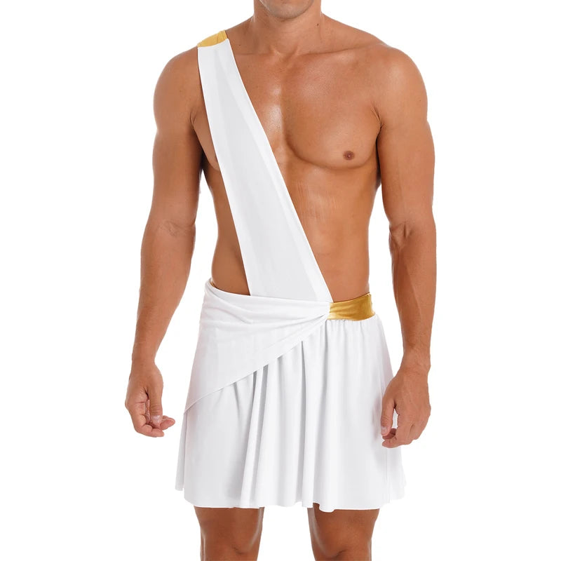 Greek God Costume Skirt for Men - Halloween Party Cosplay Knight Warrior Outfit