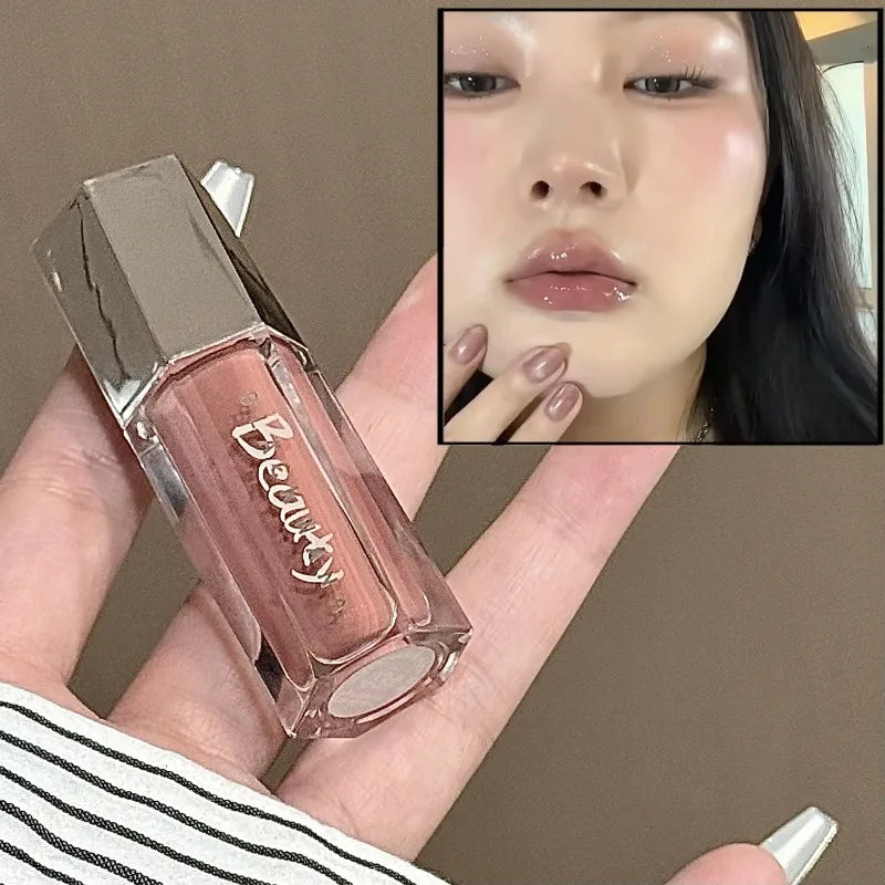 Long-lasting Lip Gloss - Moisturizing Glossy Liquid Lipstick with Water Light Effect
