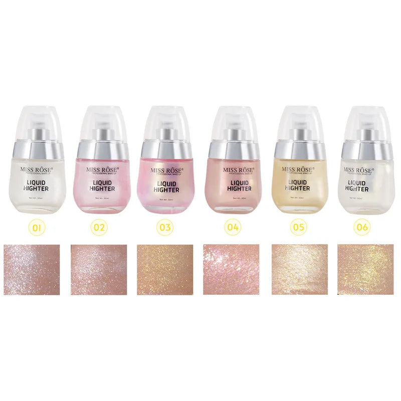 Liquid Glitter Eyeshadow & Body Highlight Set - Brightening Face & Makeup