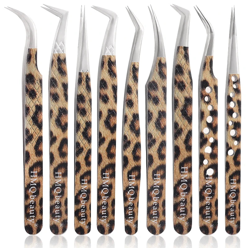 Professional Eyelash Extension Tweezers - Stainless Steel, Anti-Static, Precision