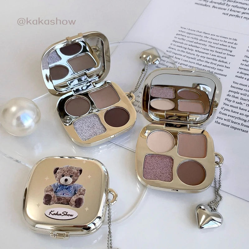 Multi-Color Eyeshadow Palette with 4 Versatile Shades for Natural & Glam Looks