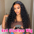 Glueless Human Hair Wigs Deep Wave 6x4 5x5 Lace Closure Pre Plucked 200 Density