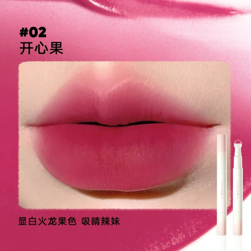 Hydrating Lip Powder Cream Cushion Lipstick - Matte, Non-Sticky, Long-Lasting