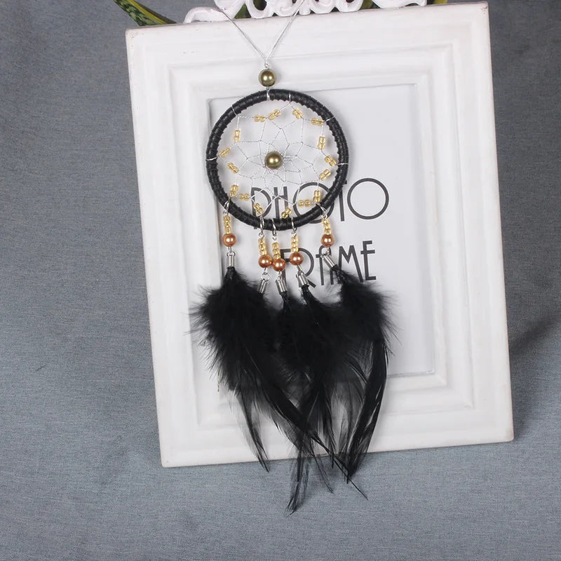Hanging Dream Catcher Ornament for Car & Home Wall Decor - Feather Wind Chimes