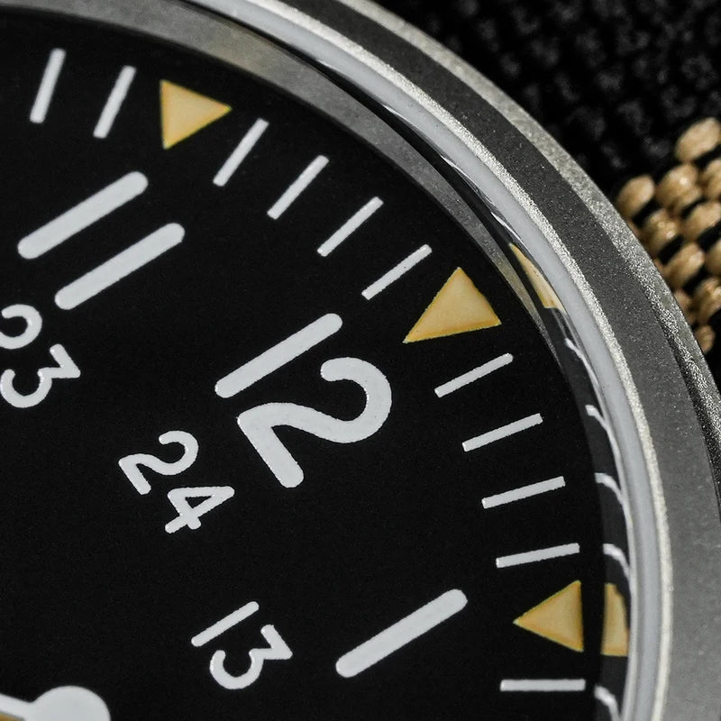 Vintage Military Watch 36mm Waterproof Sapphire Crystal Luminous Dial