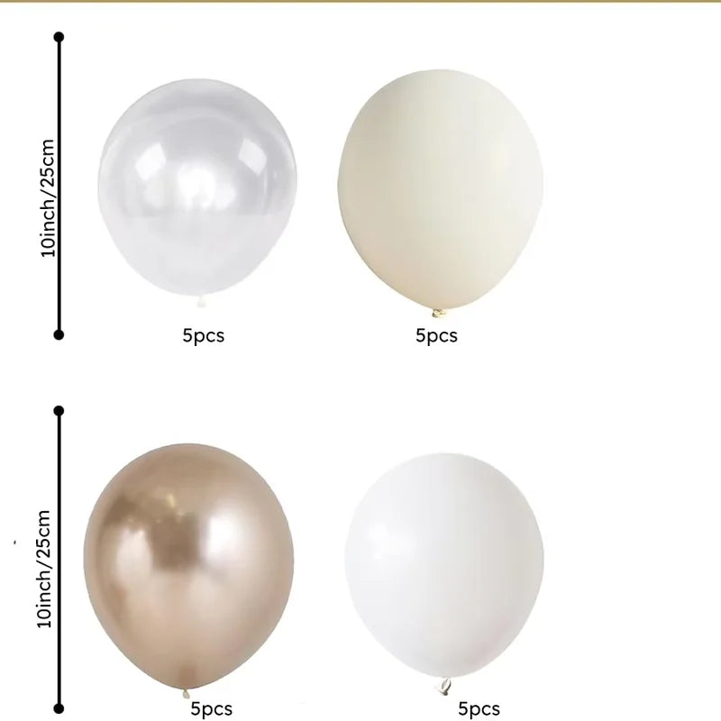 20 Piece Latex Balloon Set for Wedding Party and Celebration Decorations