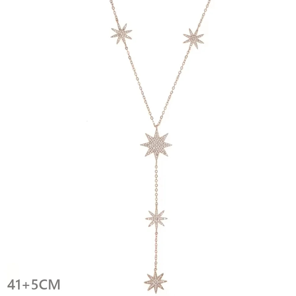Star Northstar Charm Necklace with Cubic Zirconia Women’s Jewelry