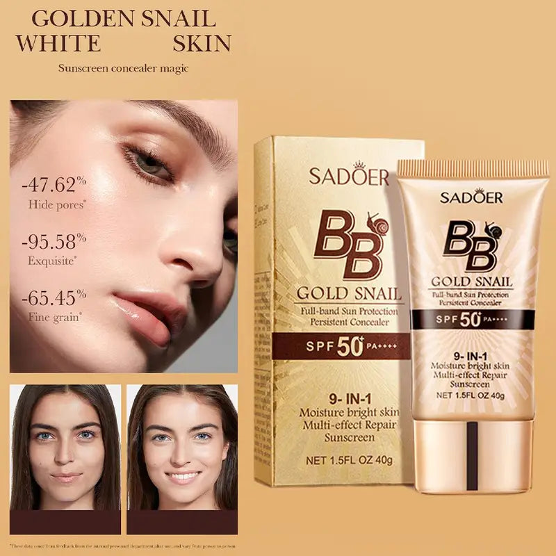 BB Cream Foundation Sunscreen SPF50+ PA+++ Moisturizing Concealer 40g