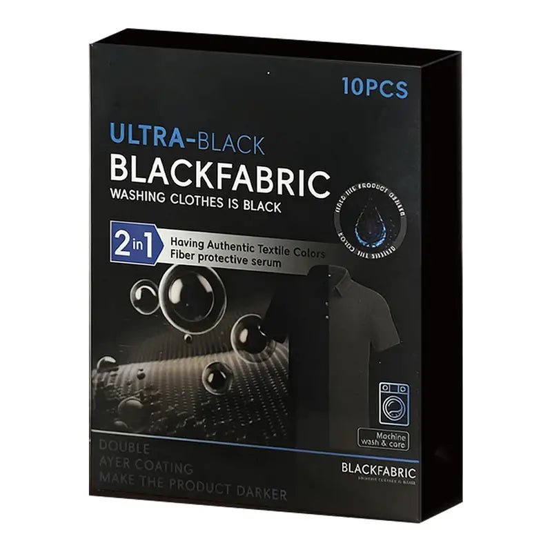 Fabric Dye Sheets for Color Revival & Fade Prevention - 10 Sheets Black
