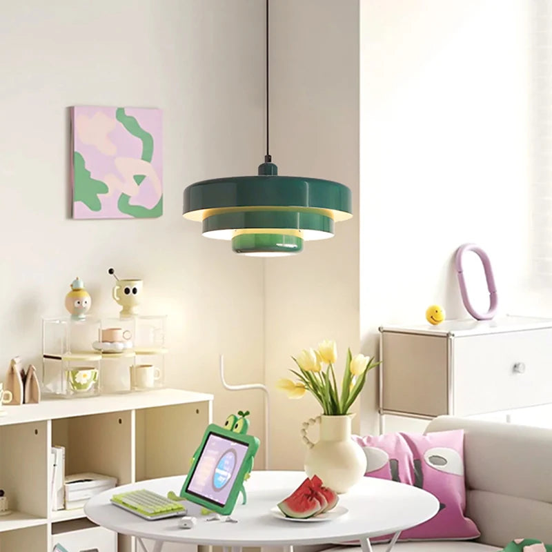 Retro Medieval Pendant Lamp - Green, White, Burgundy, Black Variants - Dining & Restaurant Lighting