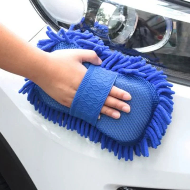 Microfiber Car Wash Glove - Chenille Foam Detailing Cleaning Sponge