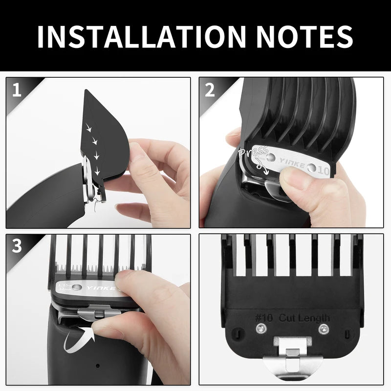 Hair Clipper Guide Comb Attachments Set - 6 Sizes for Wahl & Trimmers