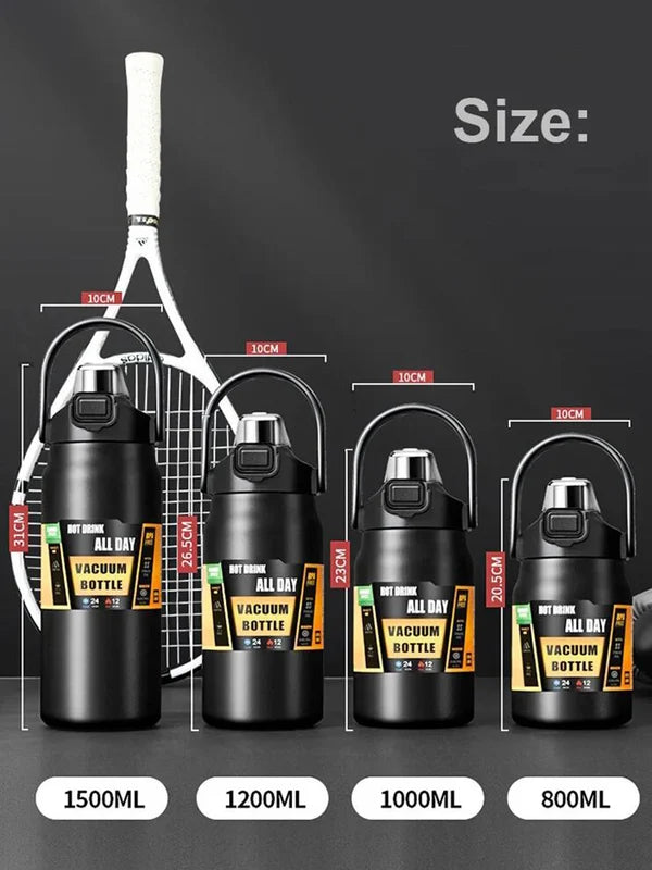 Insulated Stainless Steel Water Bottle with Straw - Hot & Cold Hydration Mug
