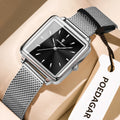 Women’s Waterproof Stainless Steel Mesh Watch - Elegant Fashion Quartz Timepiece