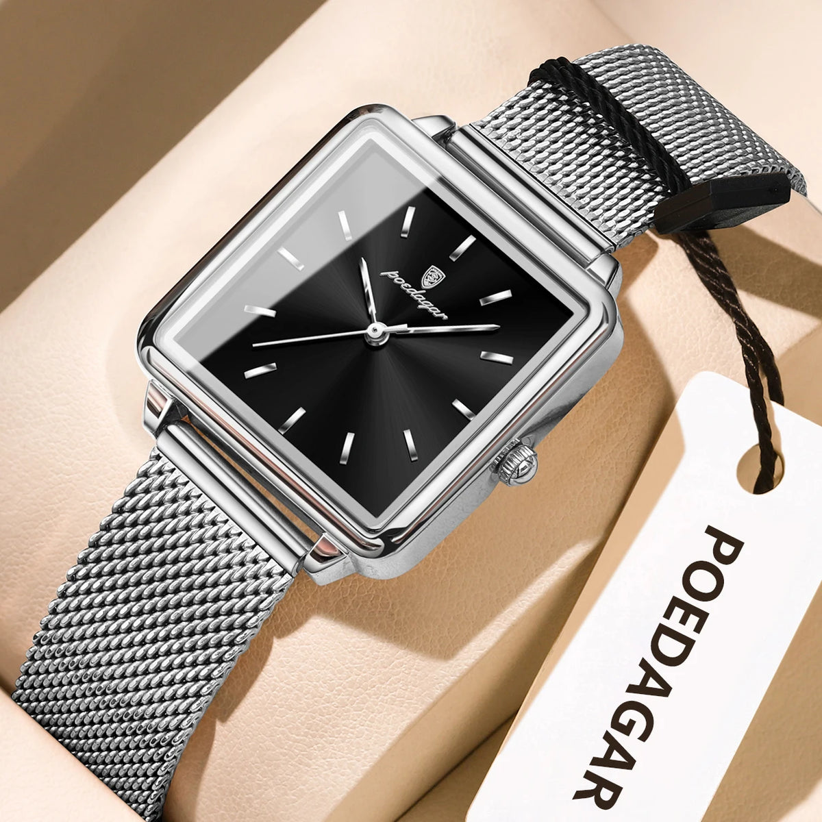 Women’s Waterproof Stainless Steel Mesh Watch - Elegant Fashion Quartz Timepiece
