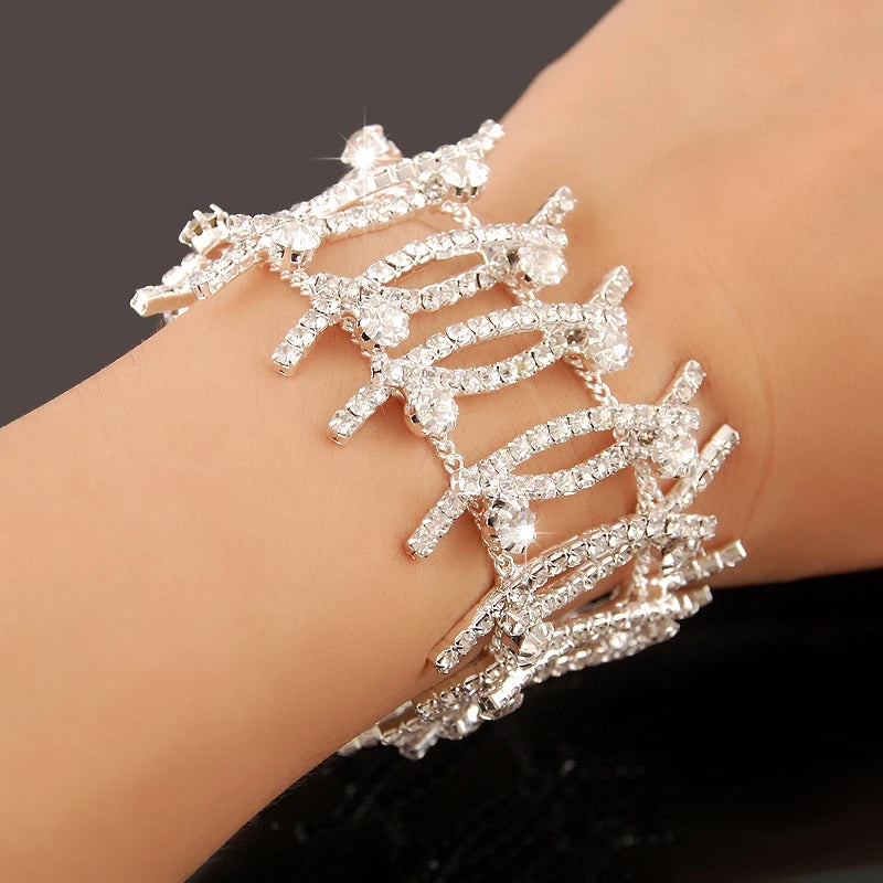 Luxury Crystal Zirconia Bracelet for Women Wedding Jewelry Gift