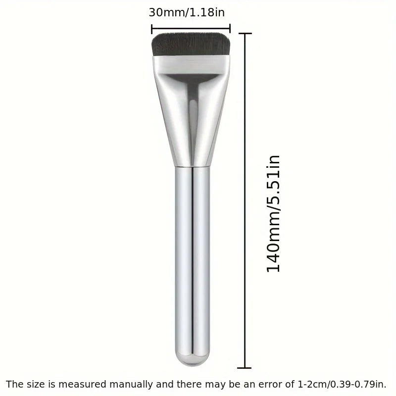 Multi-Use Face Foundation Brush - Hypoallergenic Nylon Bristle Oval Makeup Tool