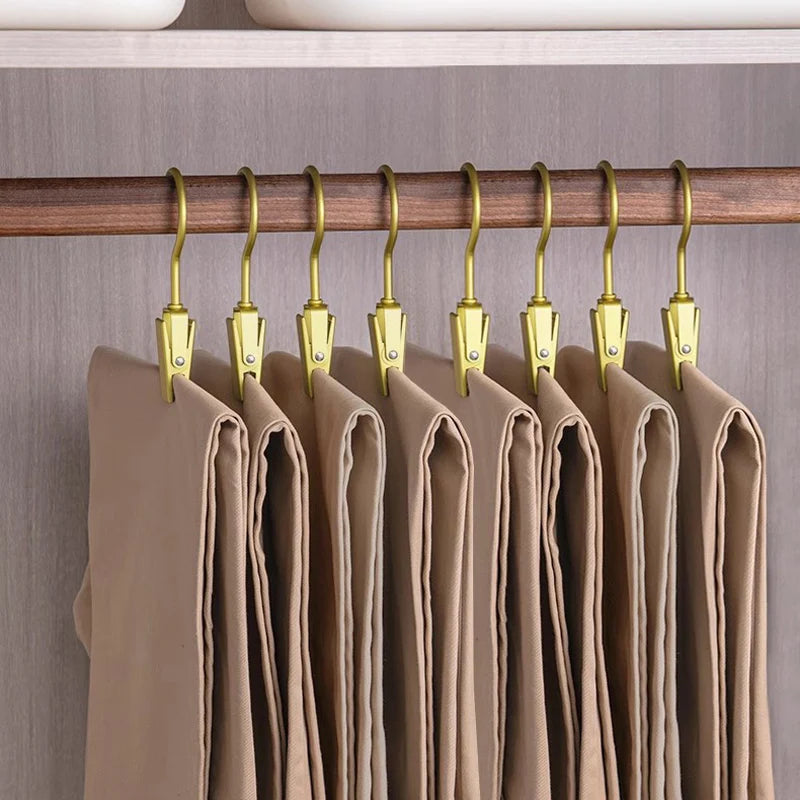 6-Pack Multipurpose Metal Hook Clips for Clothes & Hat Storage