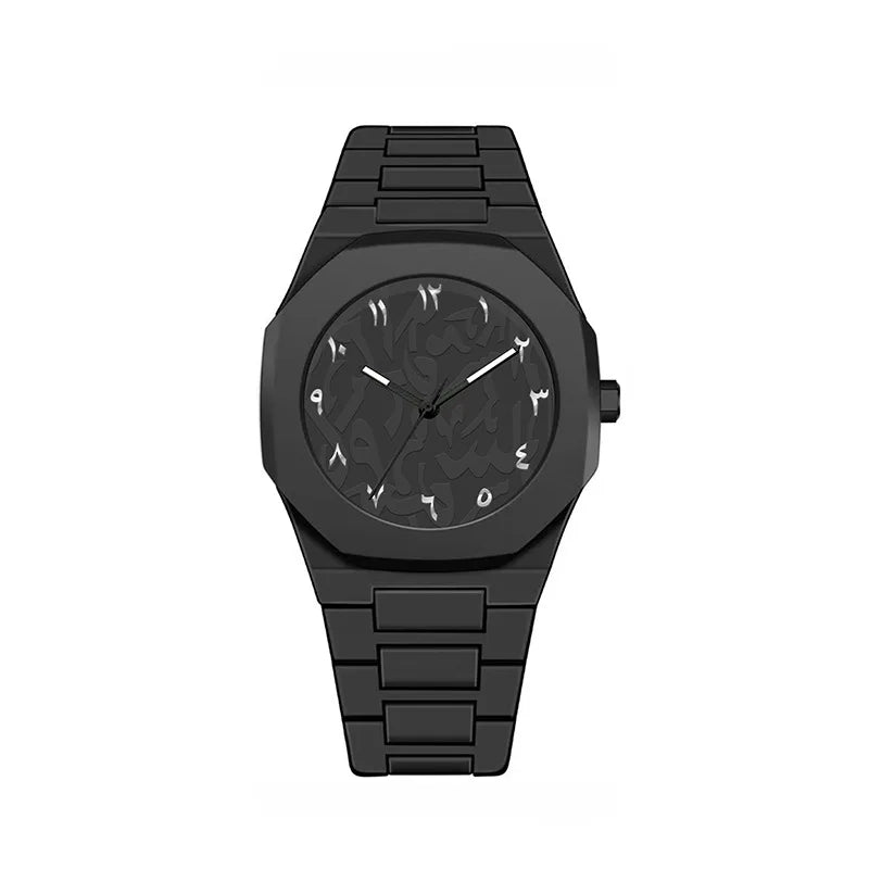 Unisex Middle Eastern Fashion Waterproof Stainless Steel Quartz Watch