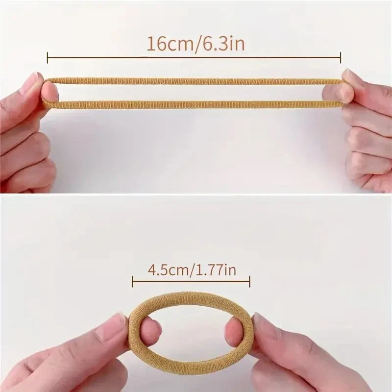 High Elasticity Ponytail Holders - Durable Hair Ties for Women, 10 Pack