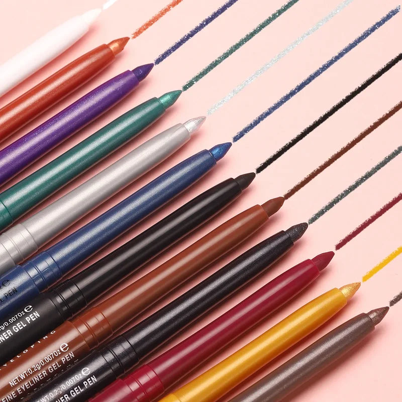 Waterproof 2-in-1 Eye Liner & Shadow Pencil Set - Lasting, Rotating, Matte Finish