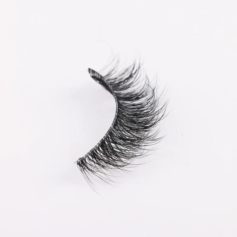 Clear Band 3D Mink False Eyelashes - Natural Fluffy Volume Wispy Lashes
