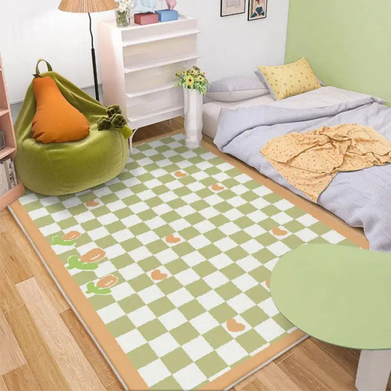 Girl Pink Imitation Cashmere Rug - Plush Bedroom & Living Room Decor