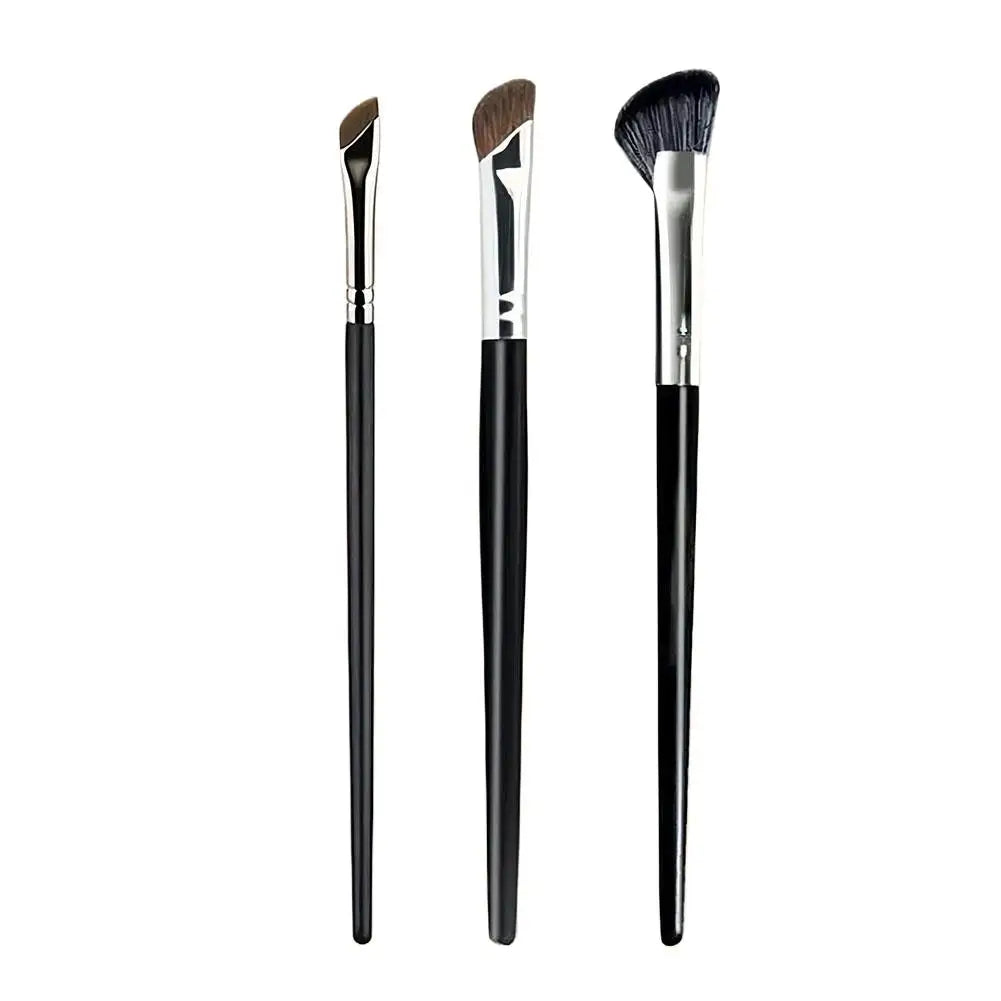 3Pcs Makeup Nose Brush Set - Contouring, Highlighting & Concealer Tools