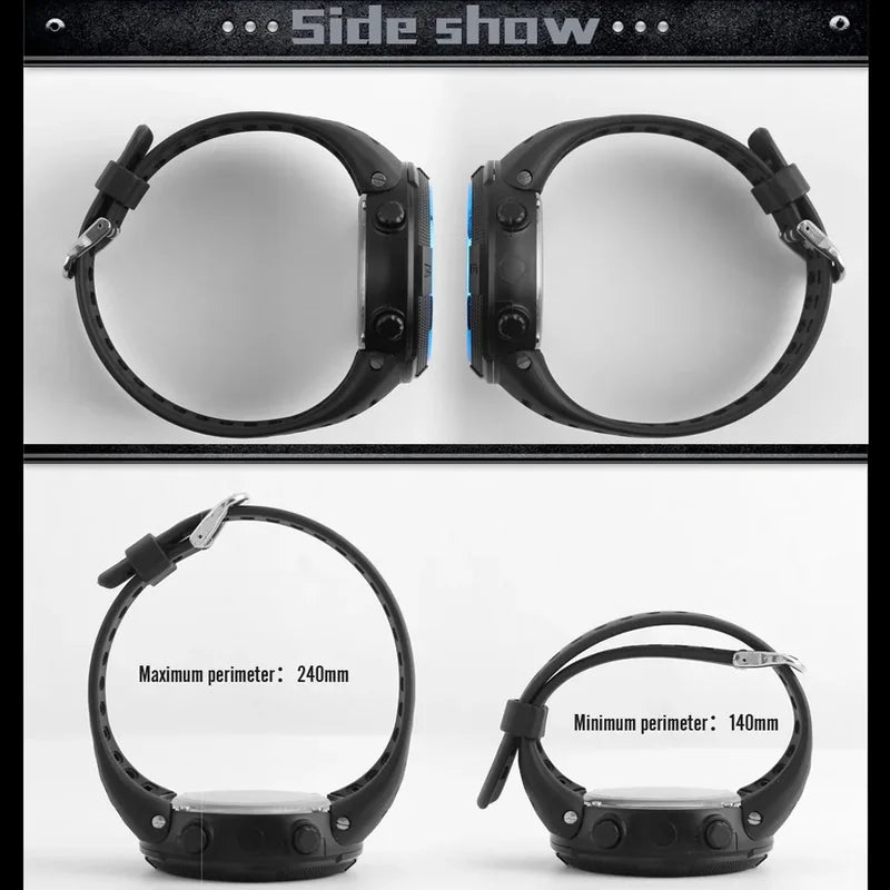Men's Digital Sports Watch Multifunction Military Luminous Waterproof Wristwatch