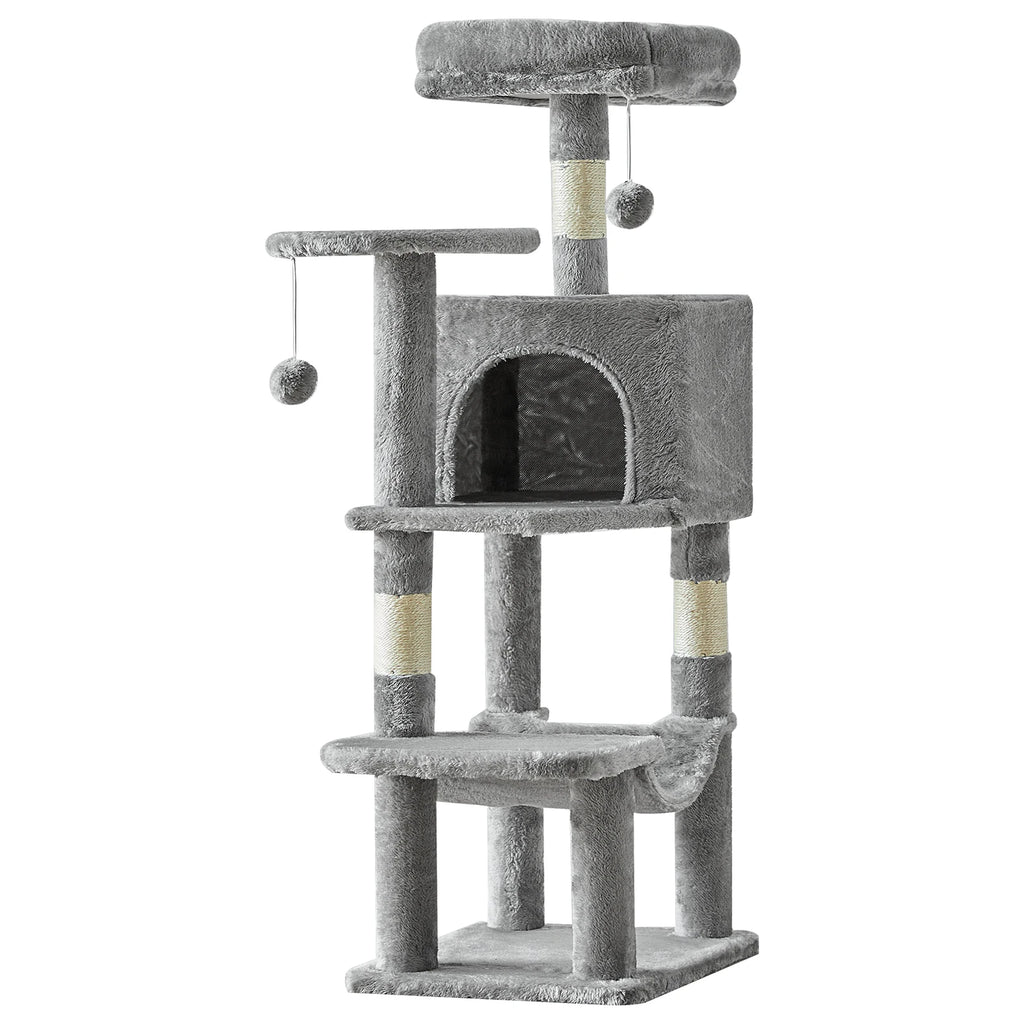 Tall Multi-Level Cat Tree Tower with Scratching Posts and Cozy Condo for Indoor Cats