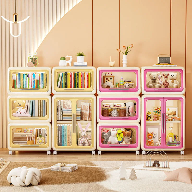 Children's Toy Storage Cabinet Locker Book Shelf Large Capacity Plastic Multi-Functional