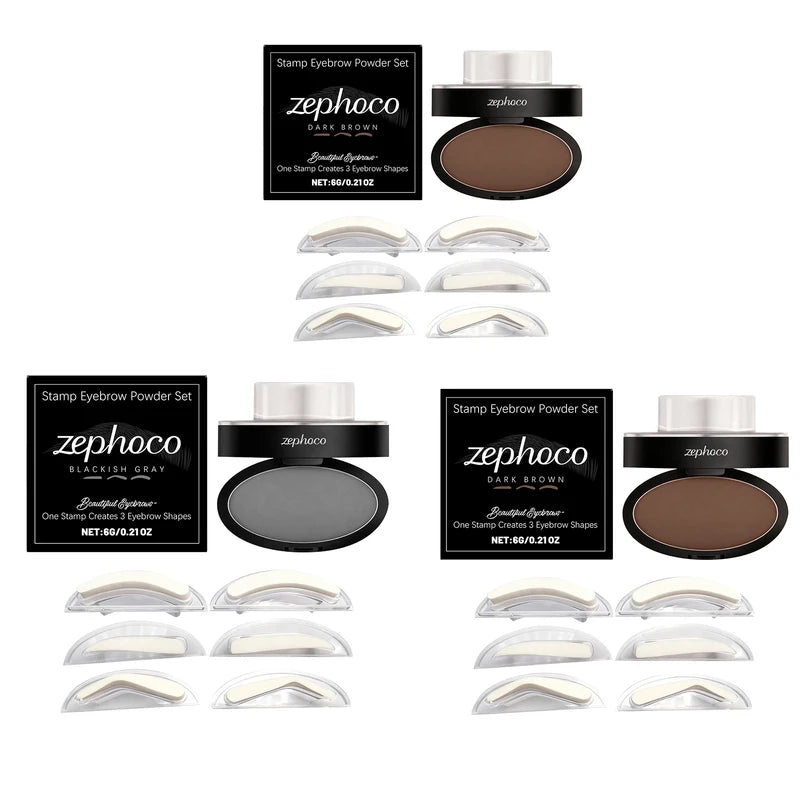 Waterproof Eyebrow Stamp Kit with Stereo Shaping & Stencils - Natural & Bold Looks